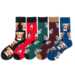 5 Pairs/lot Winter New Arrived Happy Socks 2019 Hot Sale Casual Hip Hop Fashion Design Funny Art Streetwear Crew Socks Gifts Bag