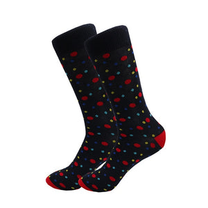 bamboo fiber Casual Men Socks Long Socks New Autumn And Winter Plaid Multi-color Retro Cotton socks