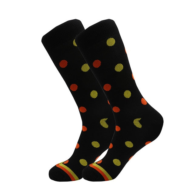 bamboo fiber Casual Men Socks Long Socks New Autumn And Winter Plaid Multi-color Retro Cotton socks