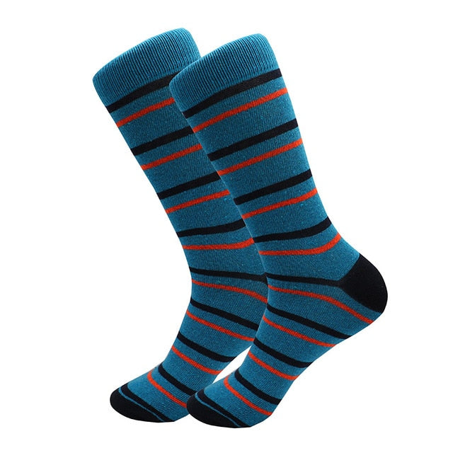 bamboo fiber Casual Men Socks Long Socks New Autumn And Winter Plaid Multi-color Retro Cotton socks