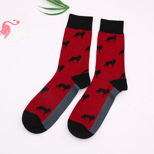 bamboo fiber Casual Men Socks Long Socks New Autumn And Winter Plaid Multi-color Retro Cotton socks