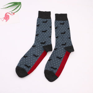 bamboo fiber Casual Men Socks Long Socks New Autumn And Winter Plaid Multi-color Retro Cotton socks