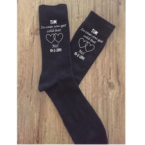 groom wedding socks custom hearts text groomsman socks birthday fathers day gift page boy present engagement proposal Keepsake