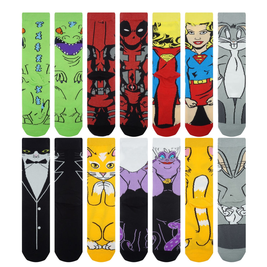 Cartoon Anime Print Socks Patrick Star Personalized Novelty SOCKS Men Women Breathable Cotton Superman Captain Avengers Socks