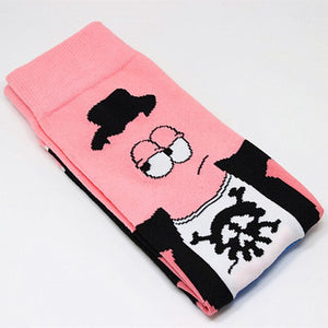 Cartoon Anime Print Socks Patrick Star Personalized Novelty SOCKS Men Women Breathable Cotton Superman Captain Avengers Socks