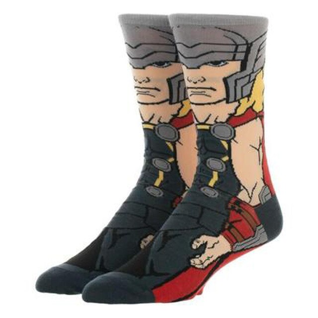 Cartoon Anime Print Socks Patrick Star Personalized Novelty SOCKS Men Women Breathable Cotton Superman Captain Avengers Socks