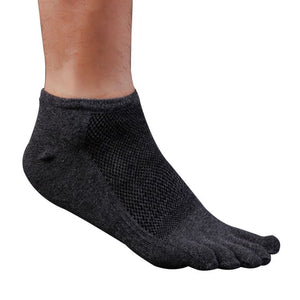 1 Pair Breathable Men's Five Finger Toe Socks Solid Color Mesh Socks