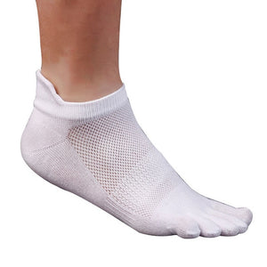 1 Pair Breathable Men's Five Finger Toe Socks Solid Color Mesh Socks